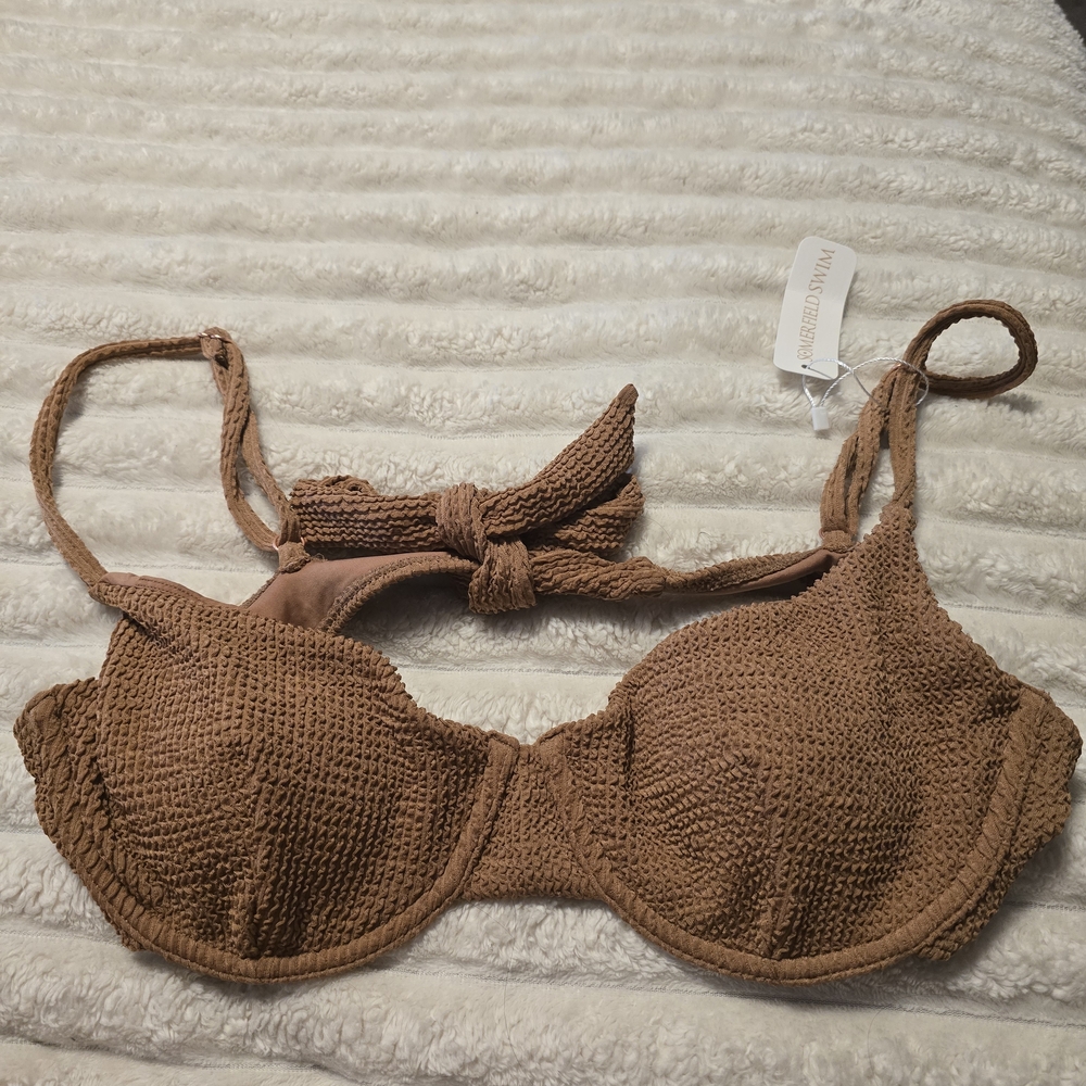 Somerfield Swim Textured Tan Bikini Top